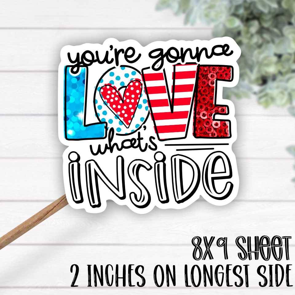 *STICKER SHEET* Youre gonna love whats inside red white blue