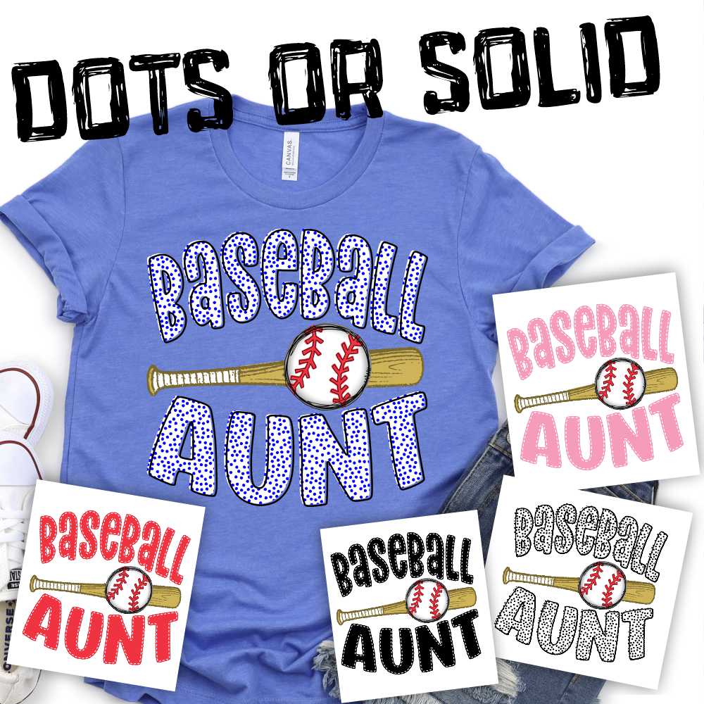 CUSTOM Baseball Aunt bat and plain ball *DTF* Transfer
