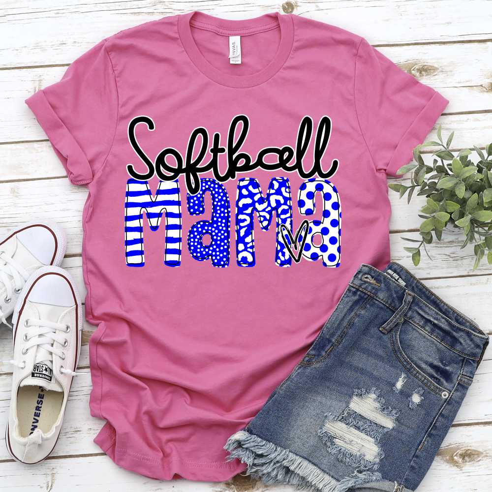 CUSTOM Softball mama mixed letters *DTF* Transfer - Image 2