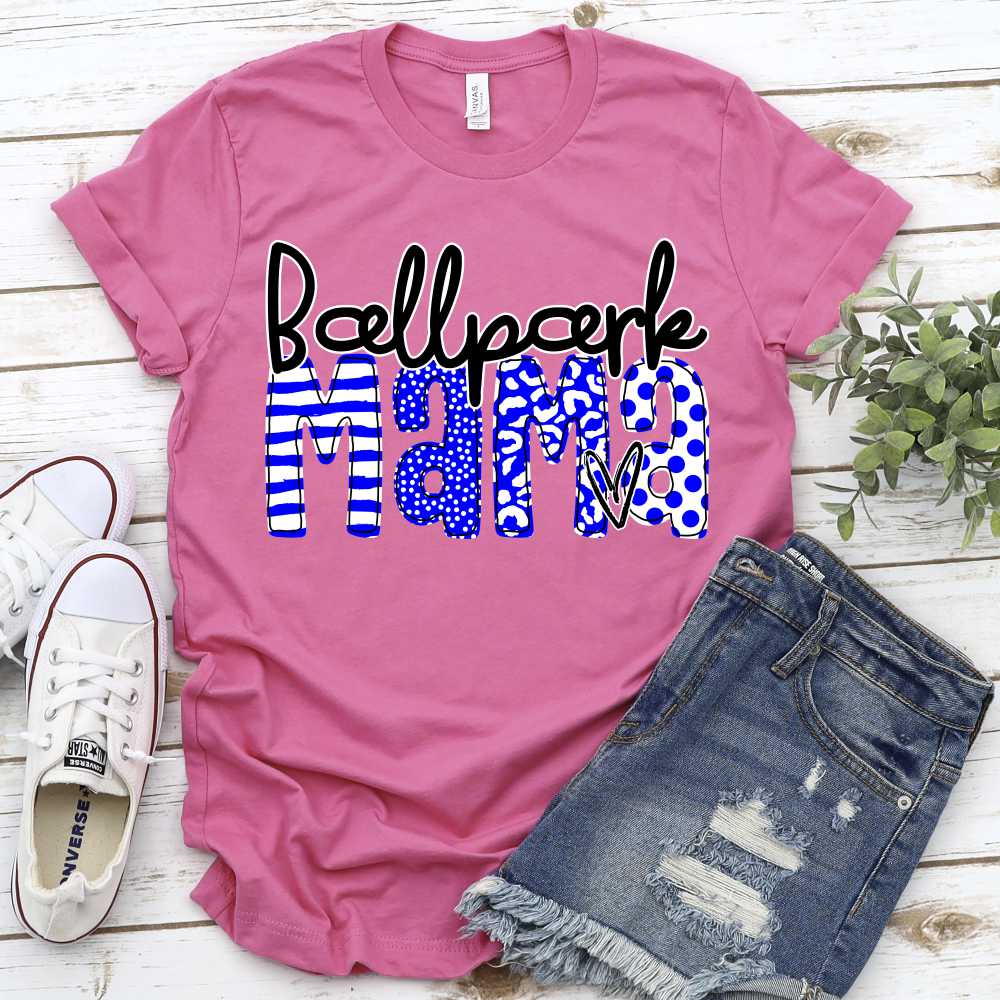 CUSTOM Ballpark mama mixed letters *DTF* Transfer - Image 2