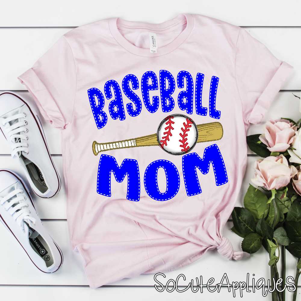 CUSTOM Baseball Mom bat and plain ball *DTF* Transfer - Image 3