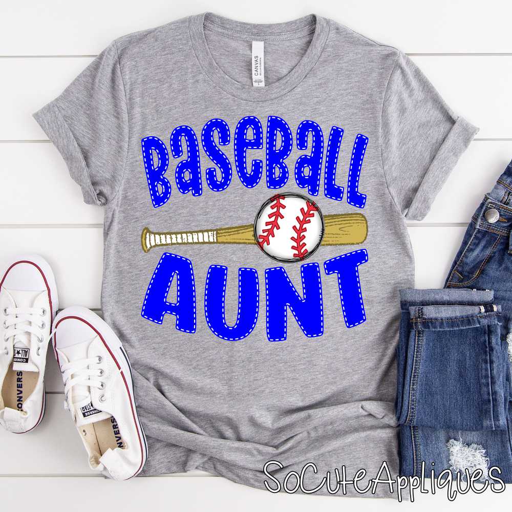 CUSTOM Baseball Aunt bat and plain ball *DTF* Transfer - Image 3
