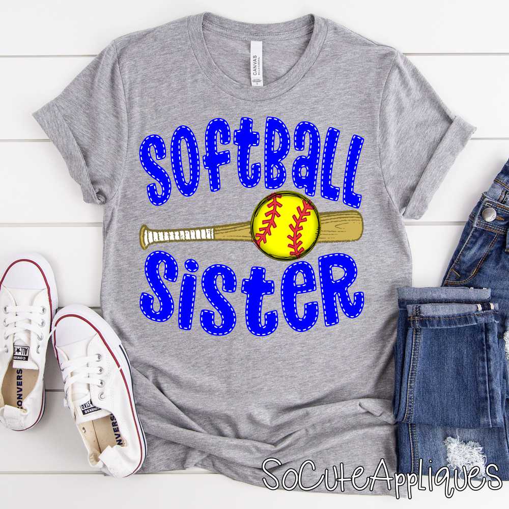 CUSTOM Softball Sister bat and plain ball *DTF* Transfer - Image 3