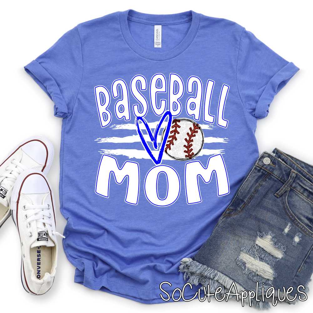 CUSTOM Baseball mom ball on stripes *DTF* Transfer - Image 7