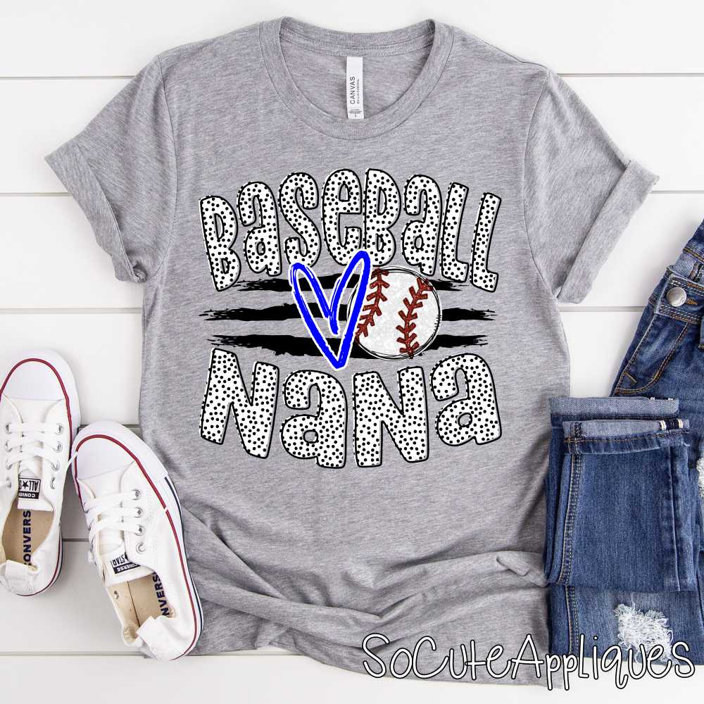 CUSTOM Baseball Nana ball on stripes *DTF* Transfer - Image 7