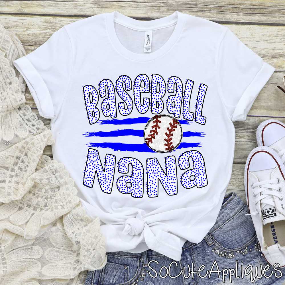 CUSTOM Baseball Nana ball on stripes *DTF* Transfer - Image 6