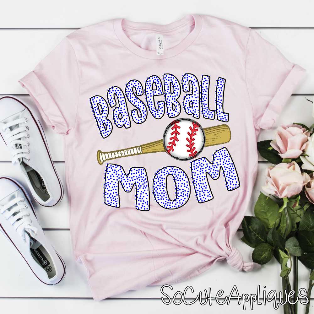 CUSTOM Baseball Mom bat and plain ball *DTF* Transfer - Image 2