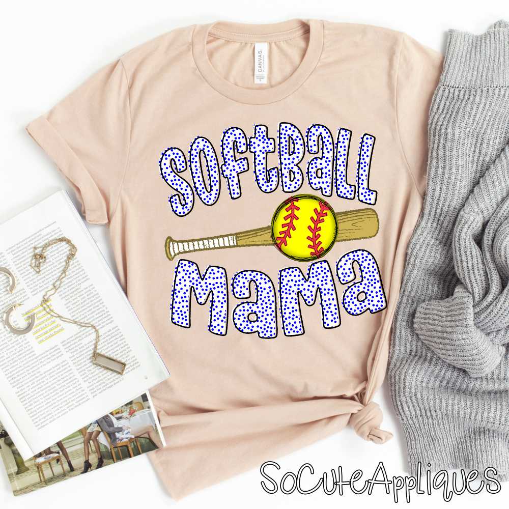 CUSTOM Softball Mama bat and plain ball *DTF* Transfer - Image 2