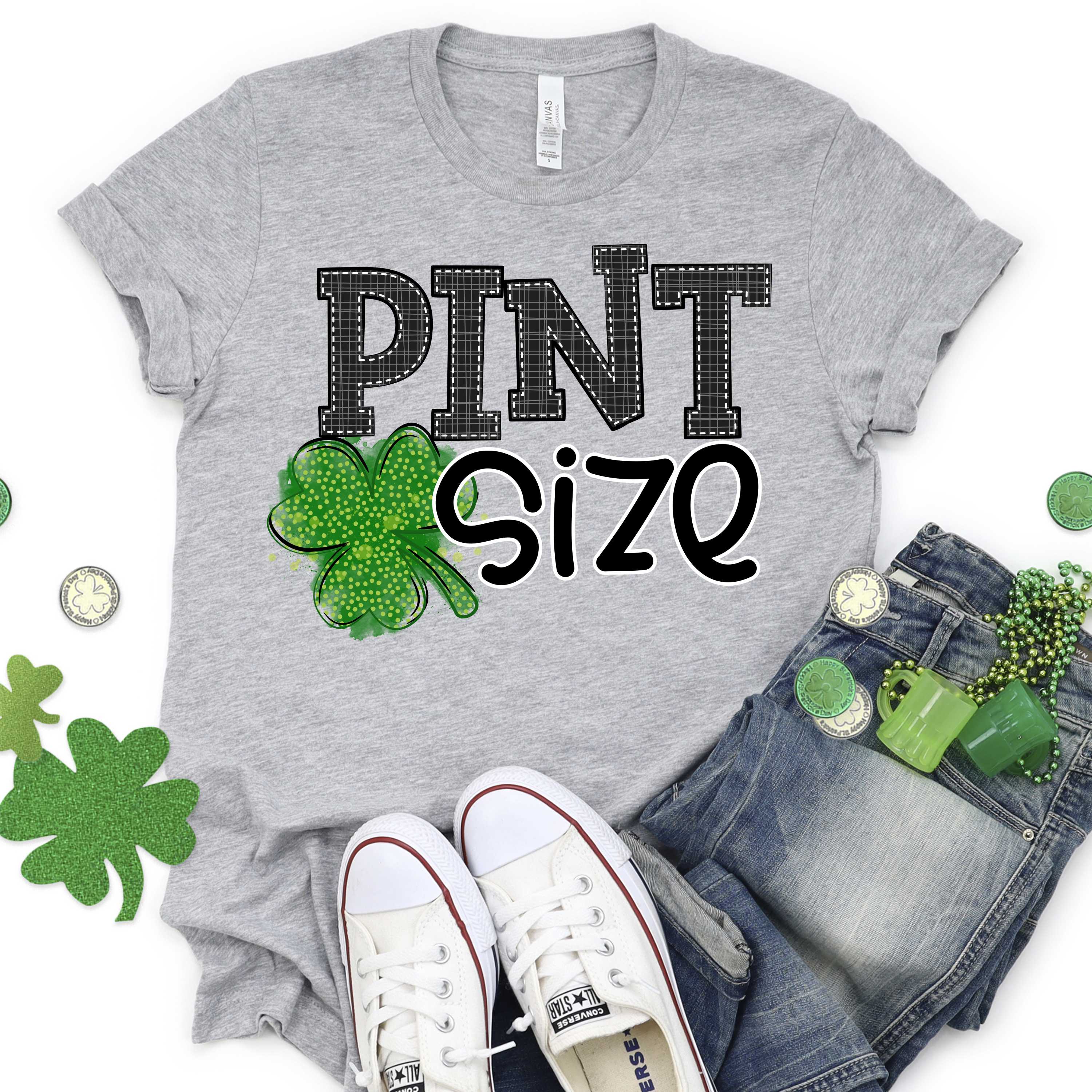 Pint size watercolor clover *DTF* Transfer