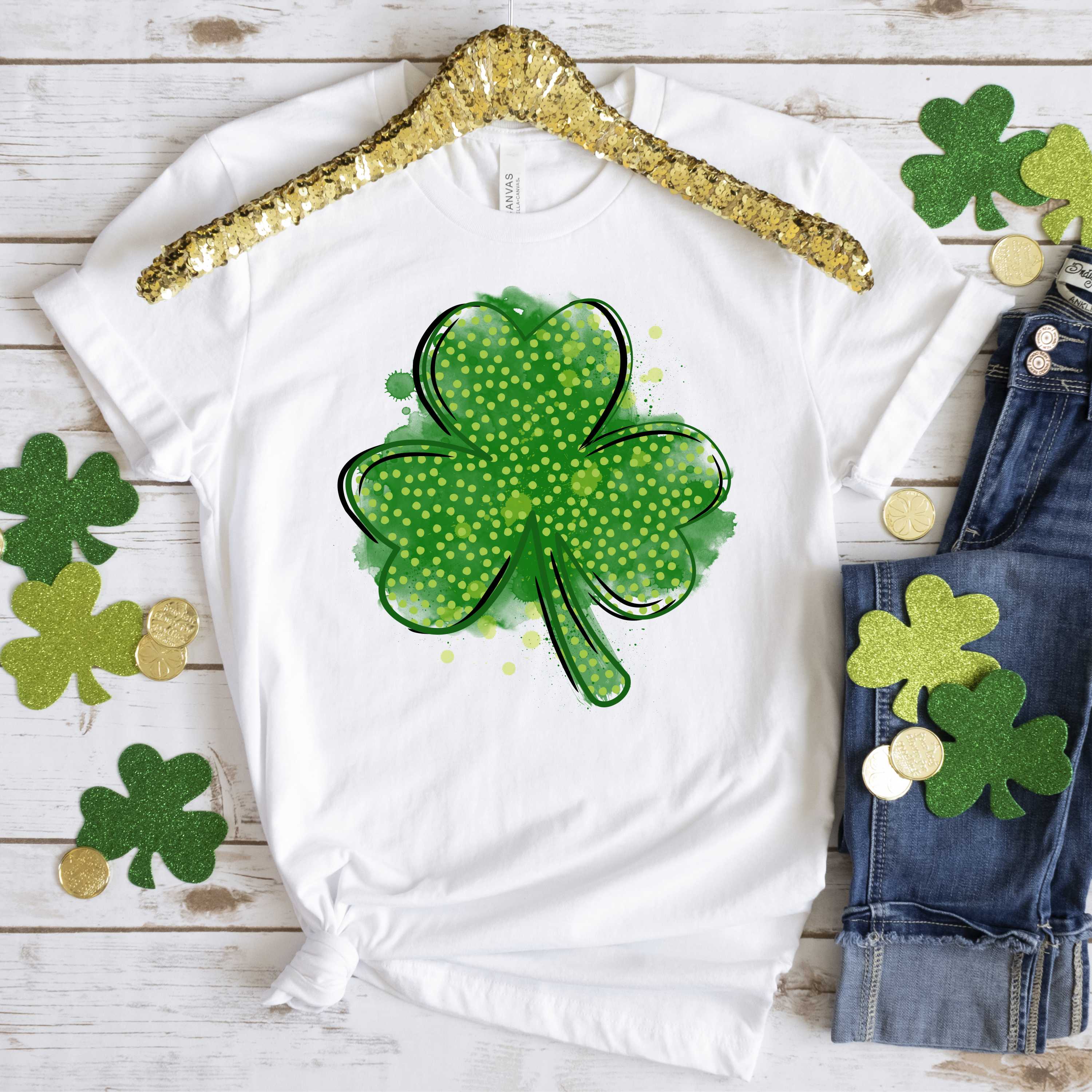 Watercolor clover *DTF* Transfer