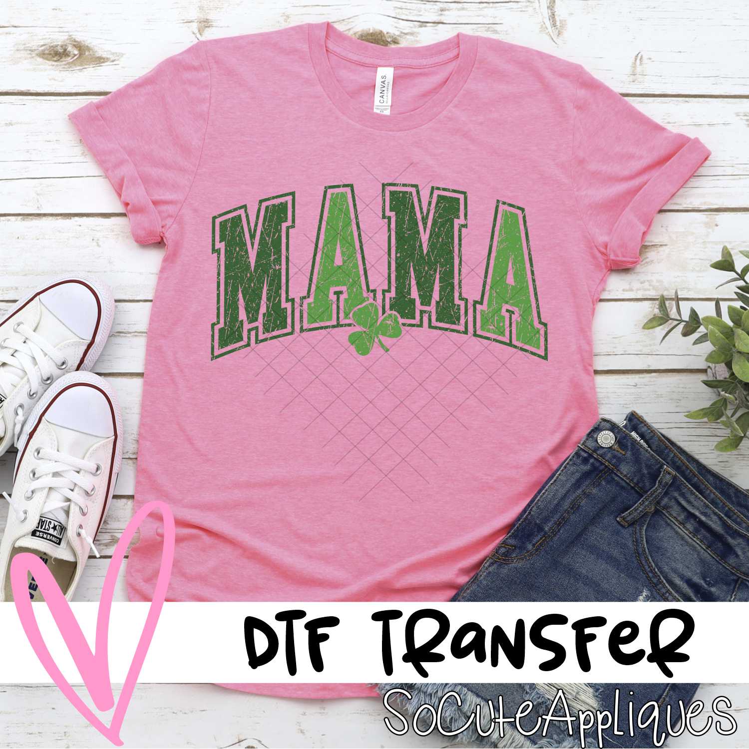 Mama green clover *DTF* Transfer