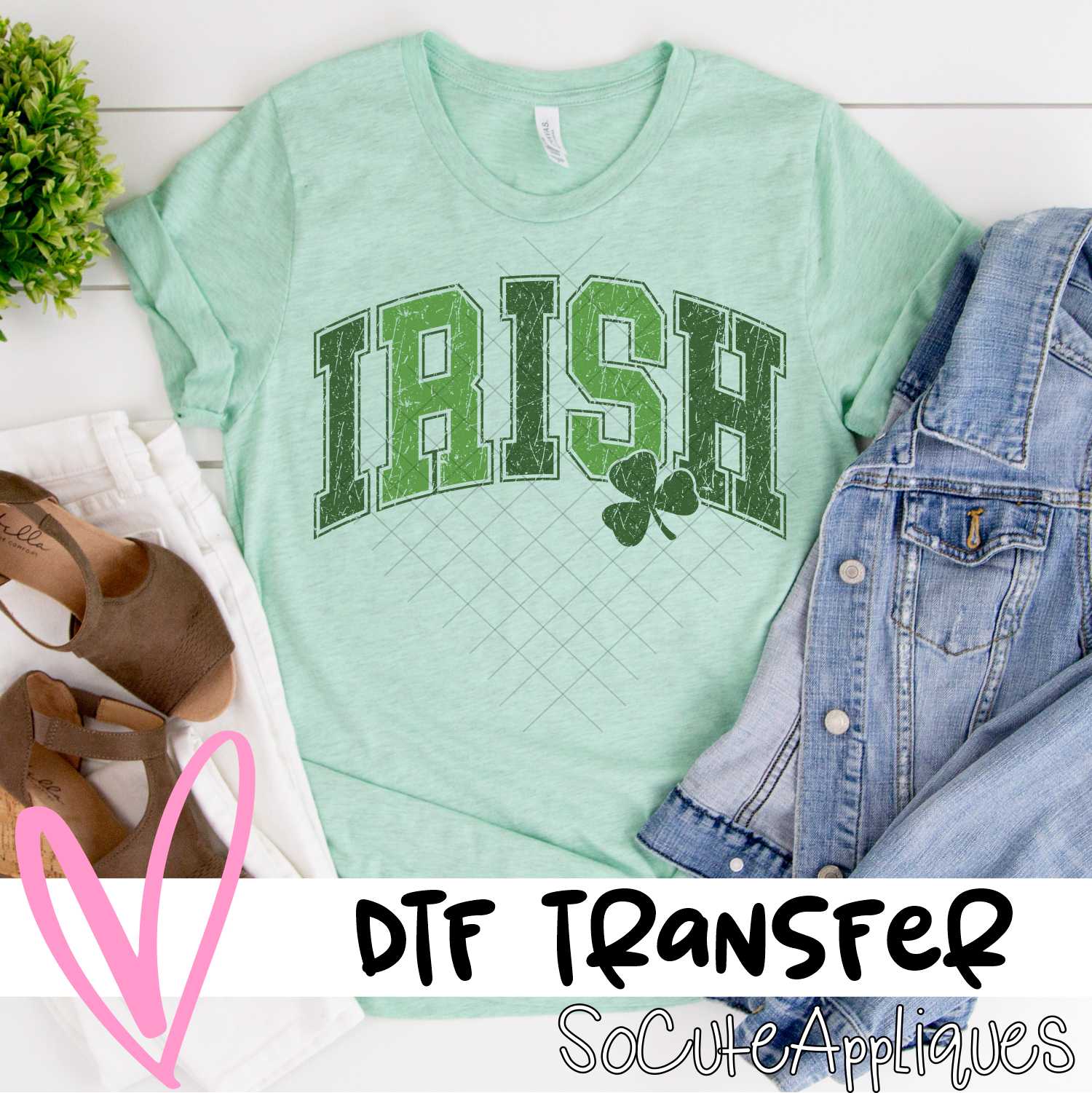 Irish green clover *DTF* Transfer
