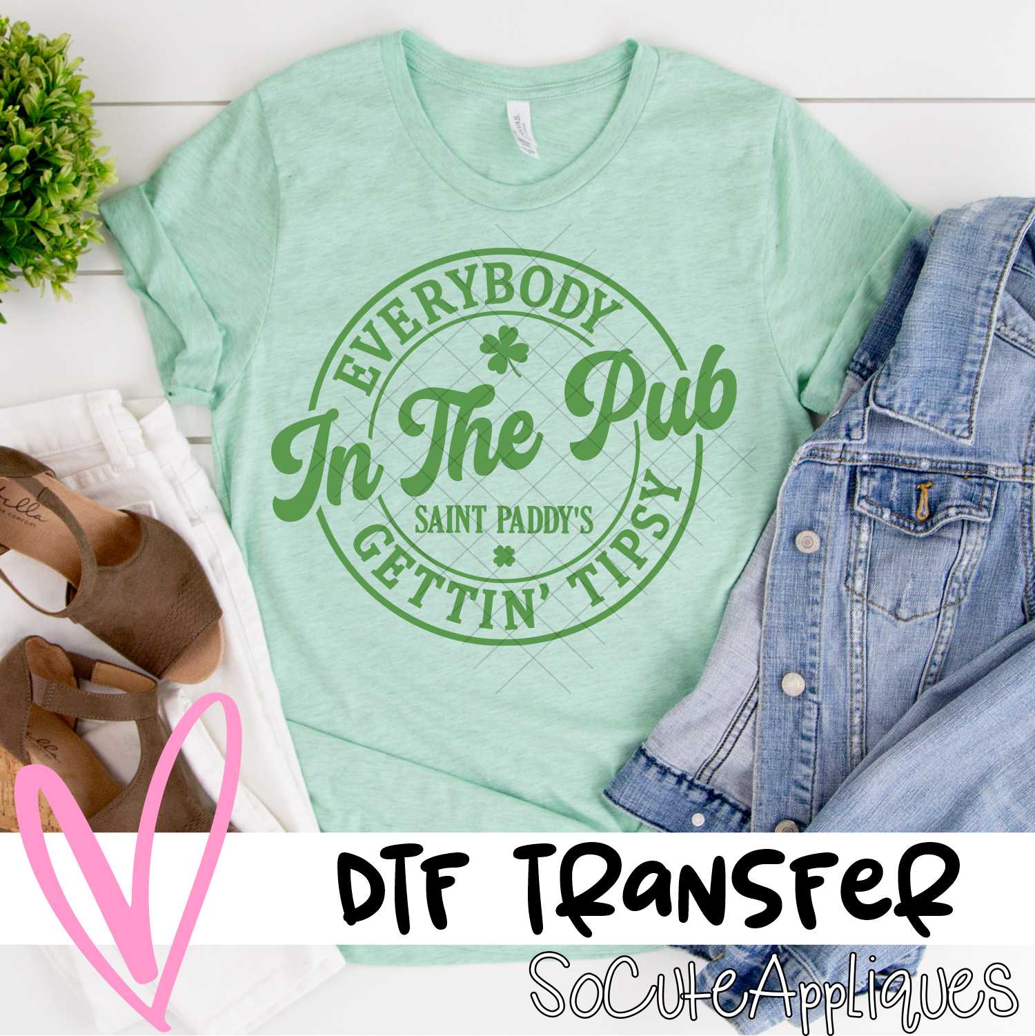 Everybody in the pub getting tipsy circle *DTF* Transfer