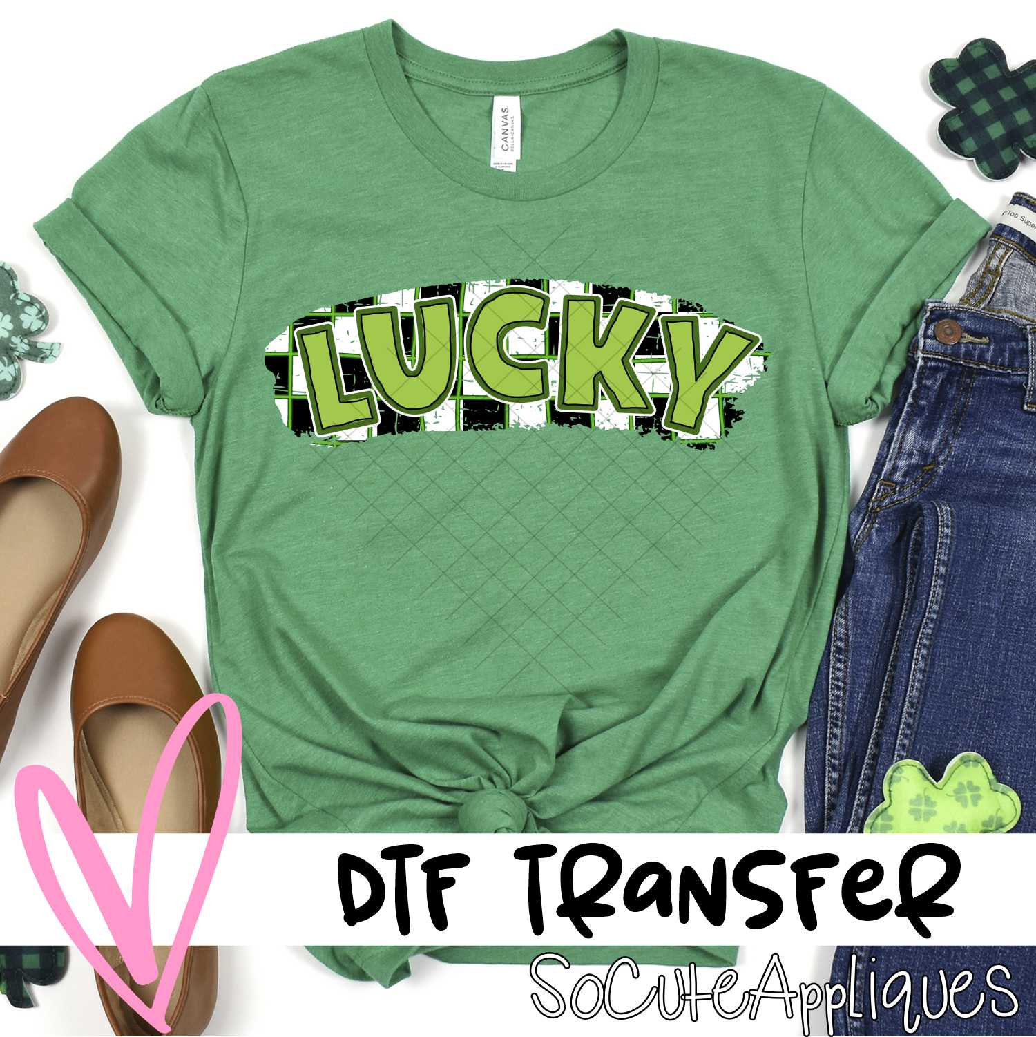 Lucky block on white check *DTF* Transfer