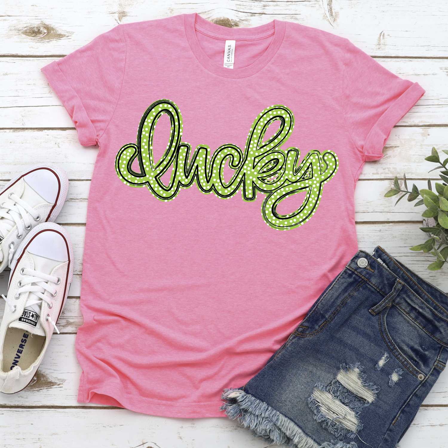 Lucky script polka dot *DTF* Transfer - Image 2