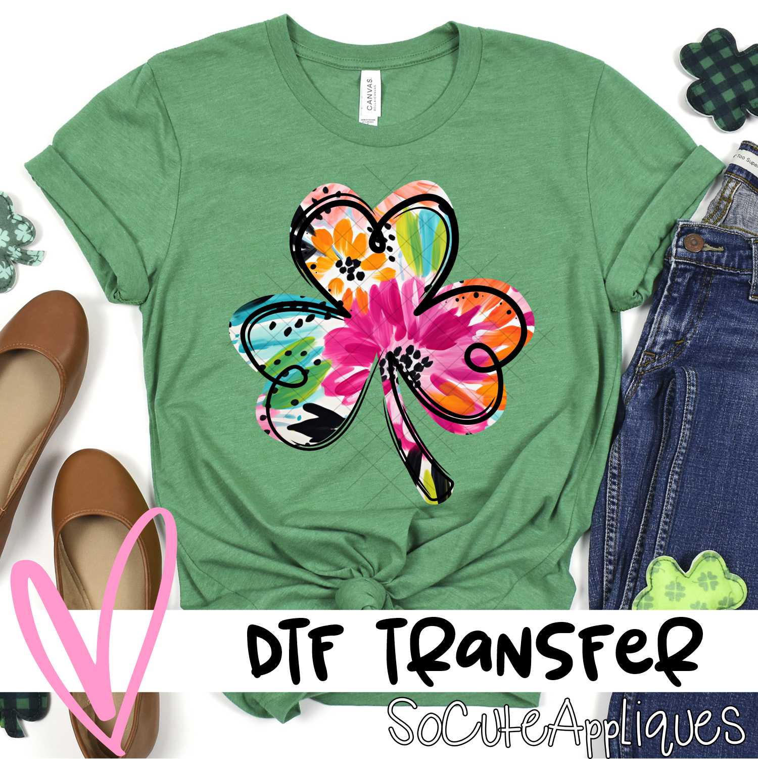 Bright flower large clover *DTF* Transfer
