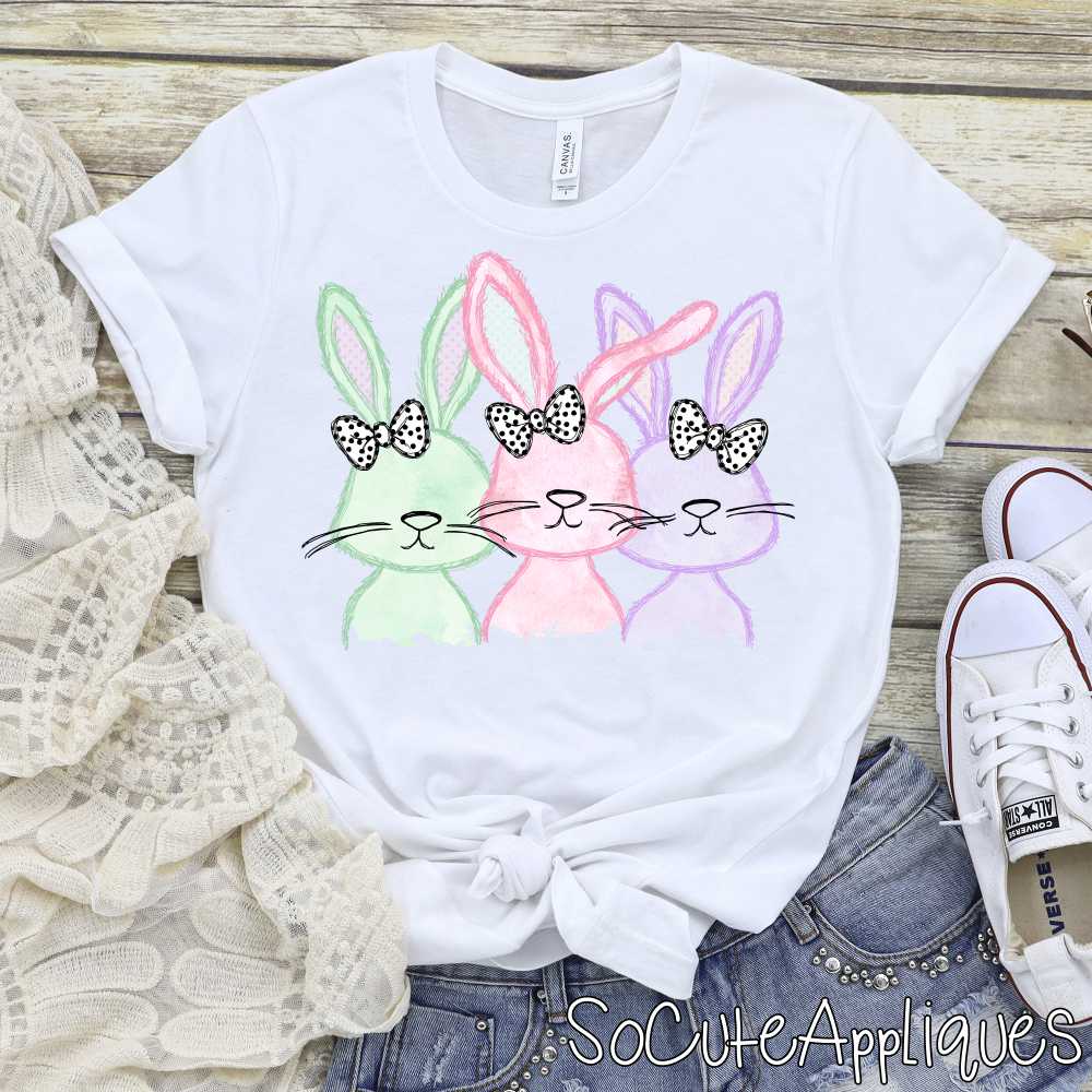 Girl Bunny trio *DTF* Transfer