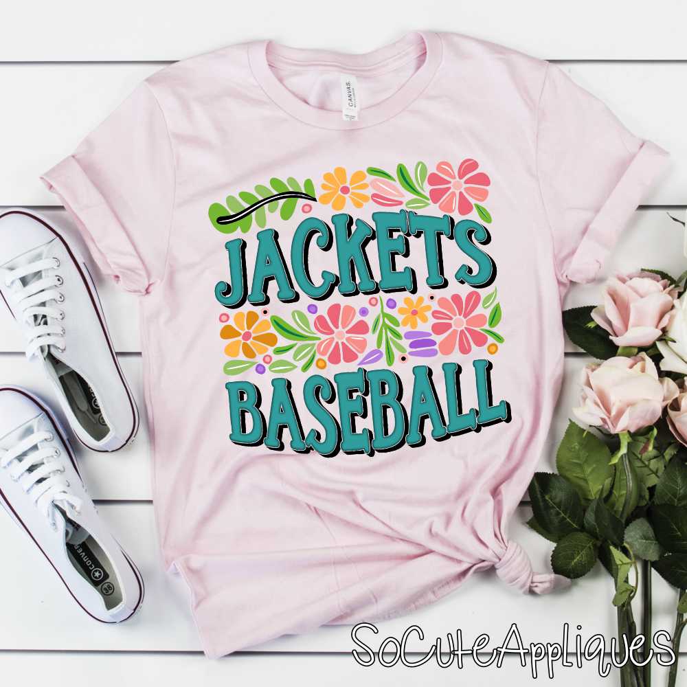 CUSTOM MASCOT flower BASEBALL *DTF* Transfer - Image 6