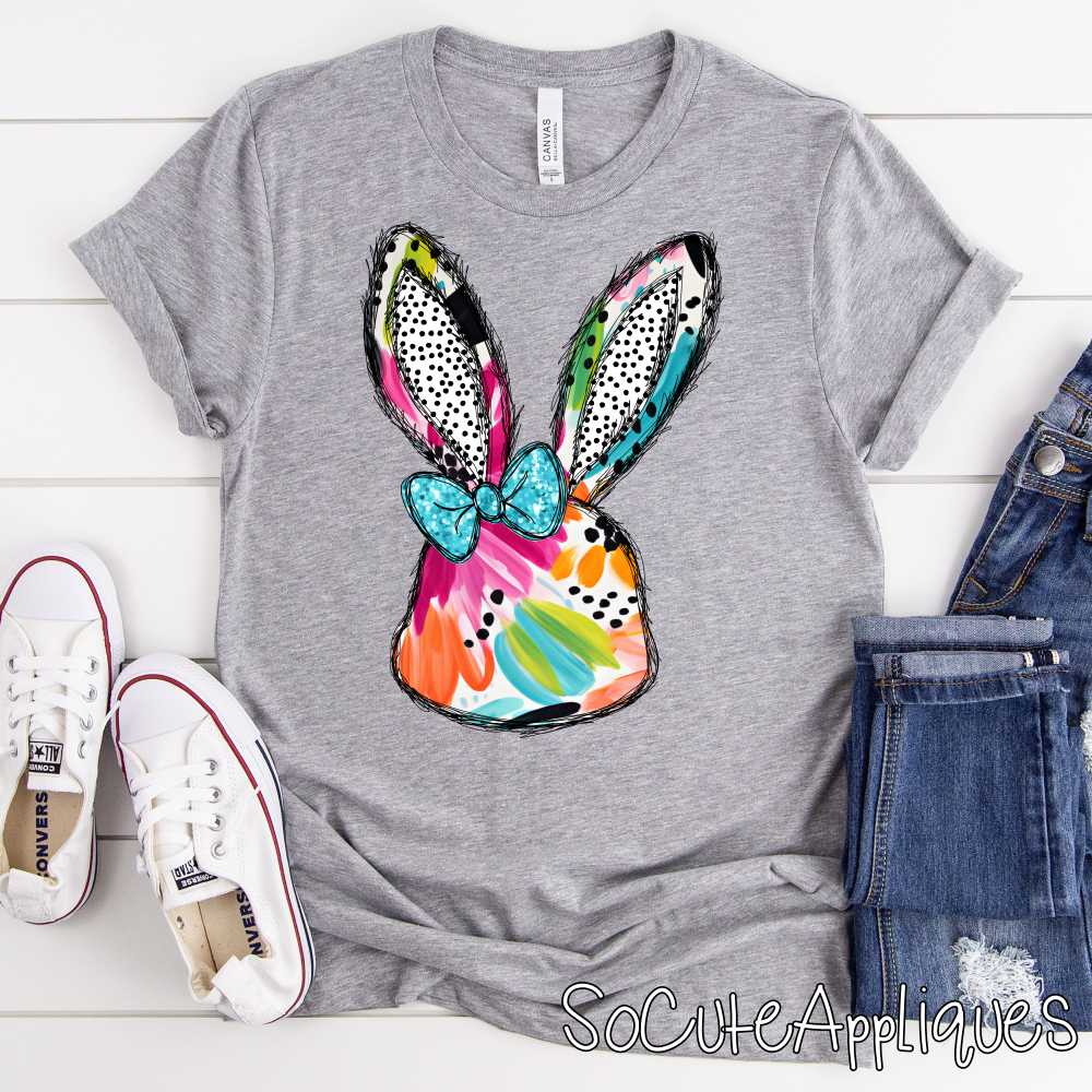 *CUSTOM* Girl Bunny head with bow *DTF* Transfer - Image 11