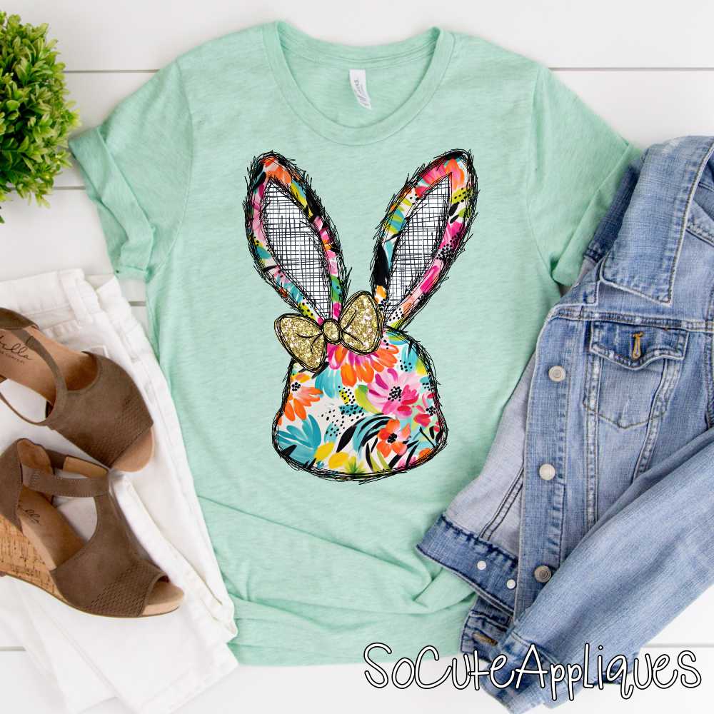 *CUSTOM* Girl Bunny head with bow *DTF* Transfer - Image 10