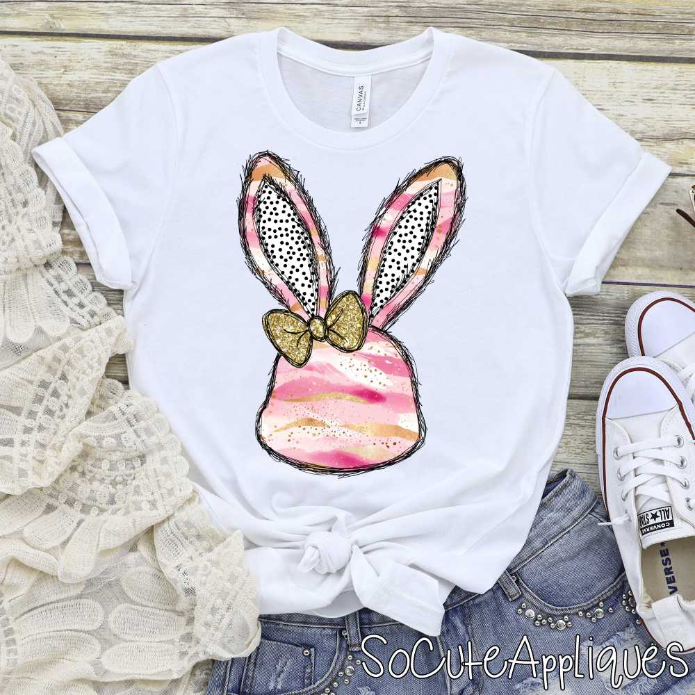 *CUSTOM* Girl Bunny head with bow *DTF* Transfer - Image 9