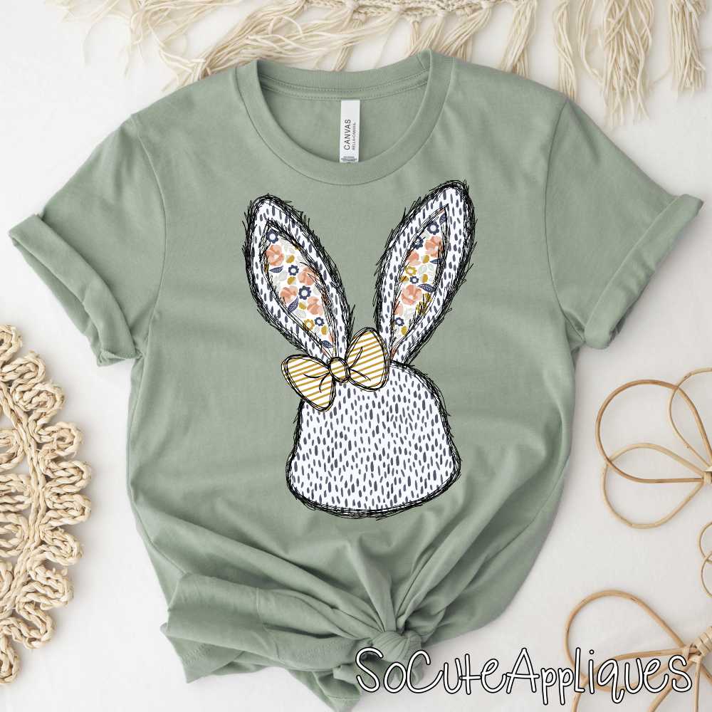 *CUSTOM* Girl Bunny head with bow *DTF* Transfer - Image 4