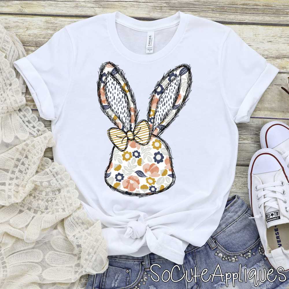 *CUSTOM* Girl Bunny head with bow *DTF* Transfer - Image 3