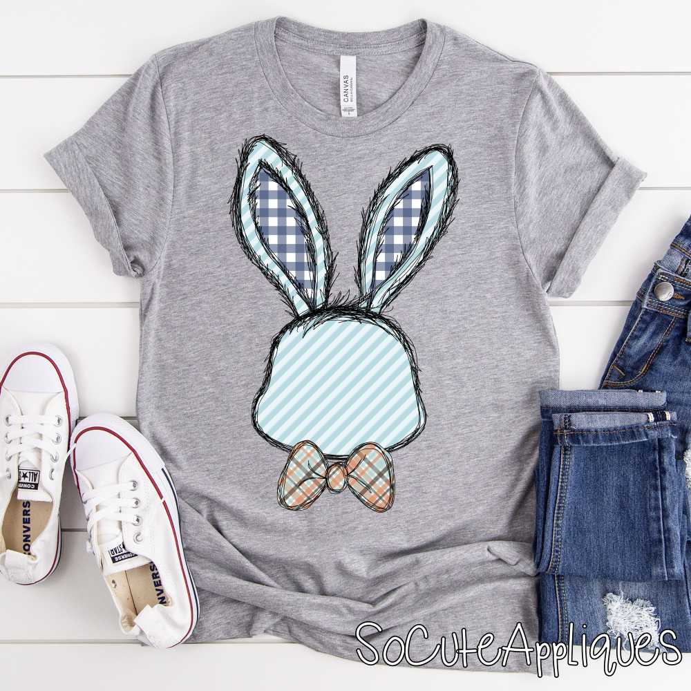 *CUSTOM* Boy Bunny head with bowtie *DTF* Transfer - Image 10
