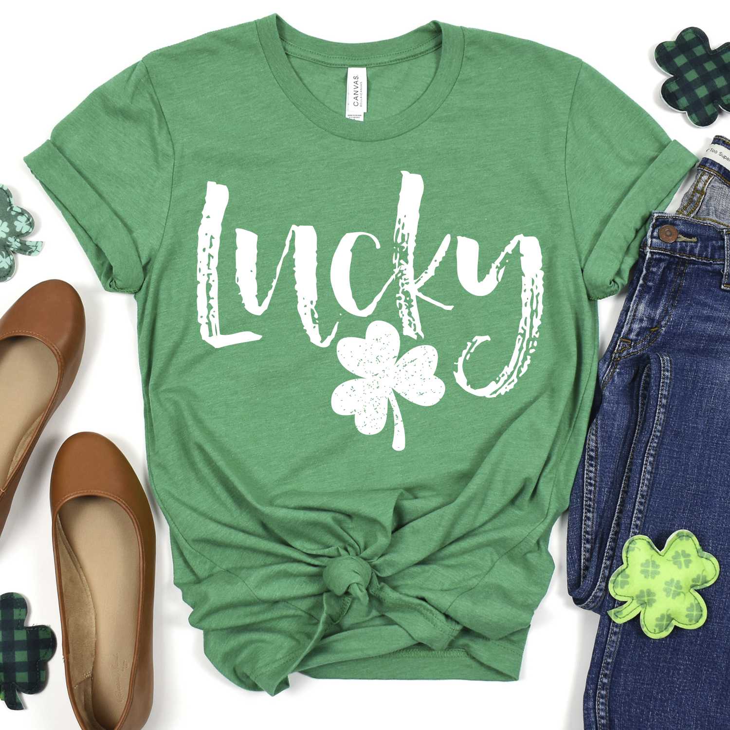 *NEW* Lucky clover under white ADULT screen print – socuteappliques.net