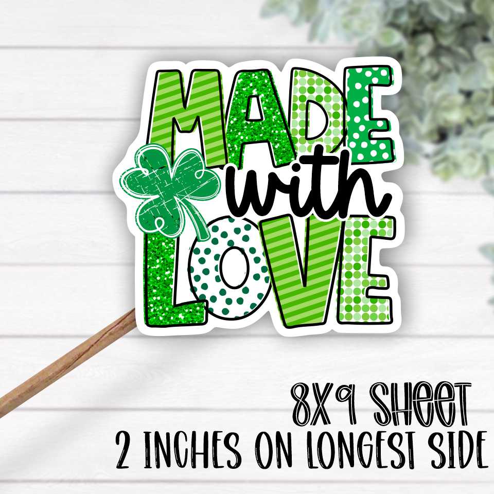 *STICKER SHEET* Made with love 8x9 sticker sheet
