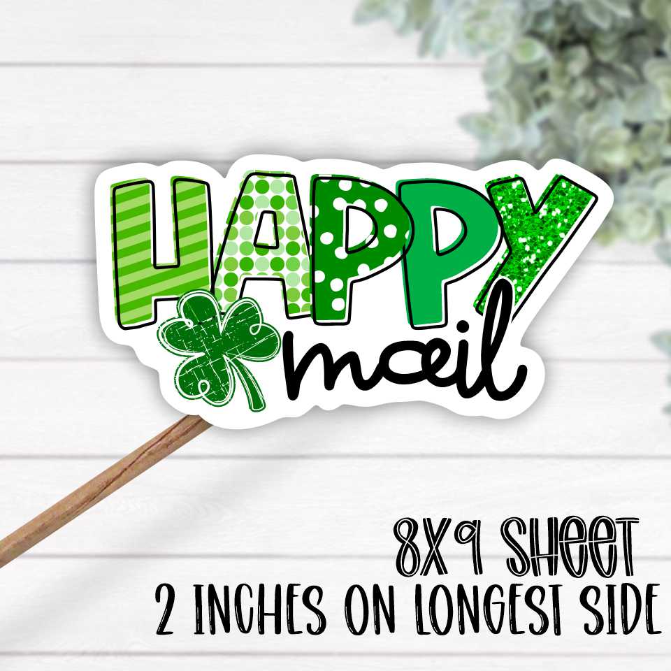 *STICKER SHEET* Happy Mail little mixed 8x9 sticker sheet