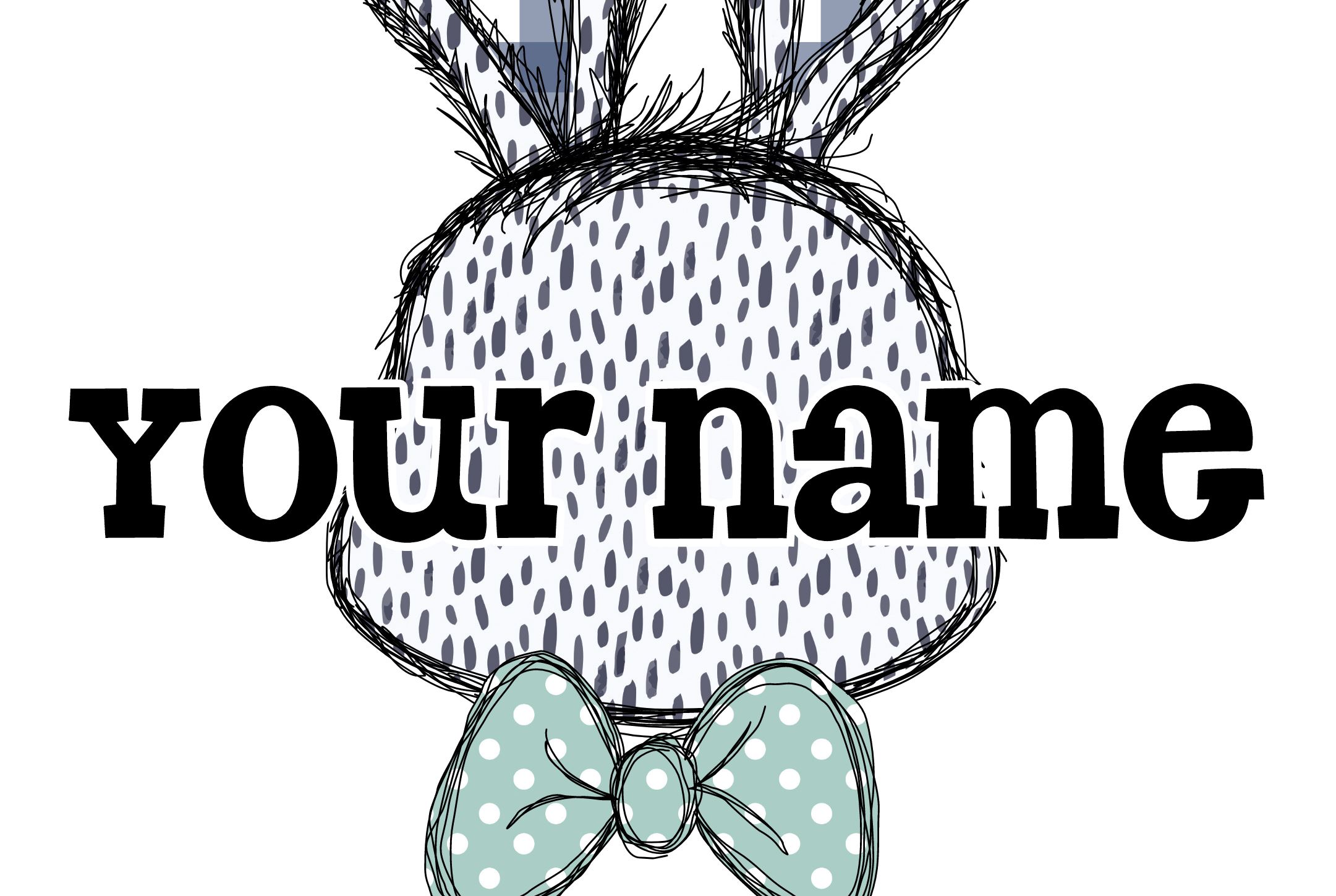 *CUSTOM* Boy Bunny head with bowtie *DTF* Transfer - Image 13