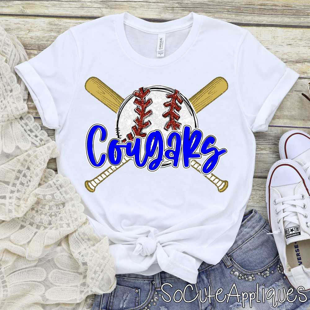CUSTOM MASCOT Baseball crossed bats *DTF* Transfer - Image 6