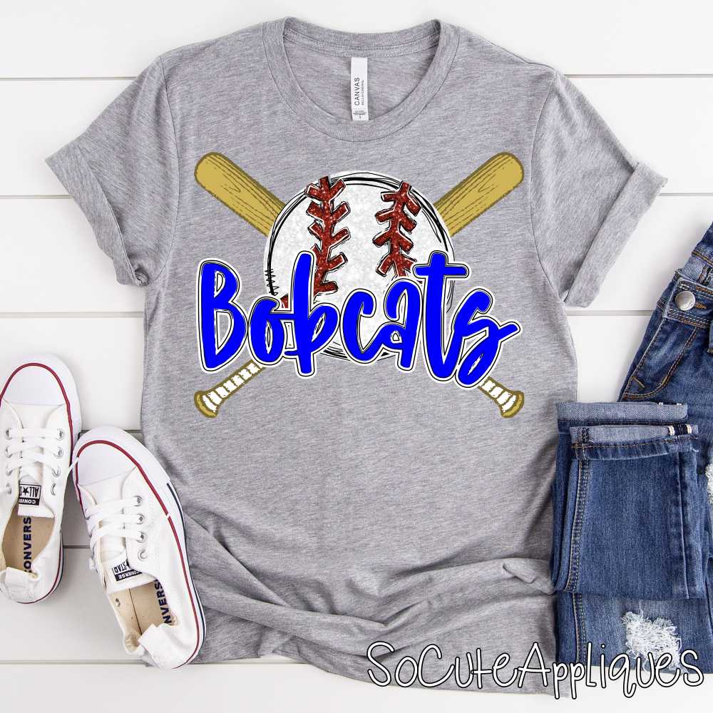 CUSTOM MASCOT Baseball crossed bats *DTF* Transfer - Image 5