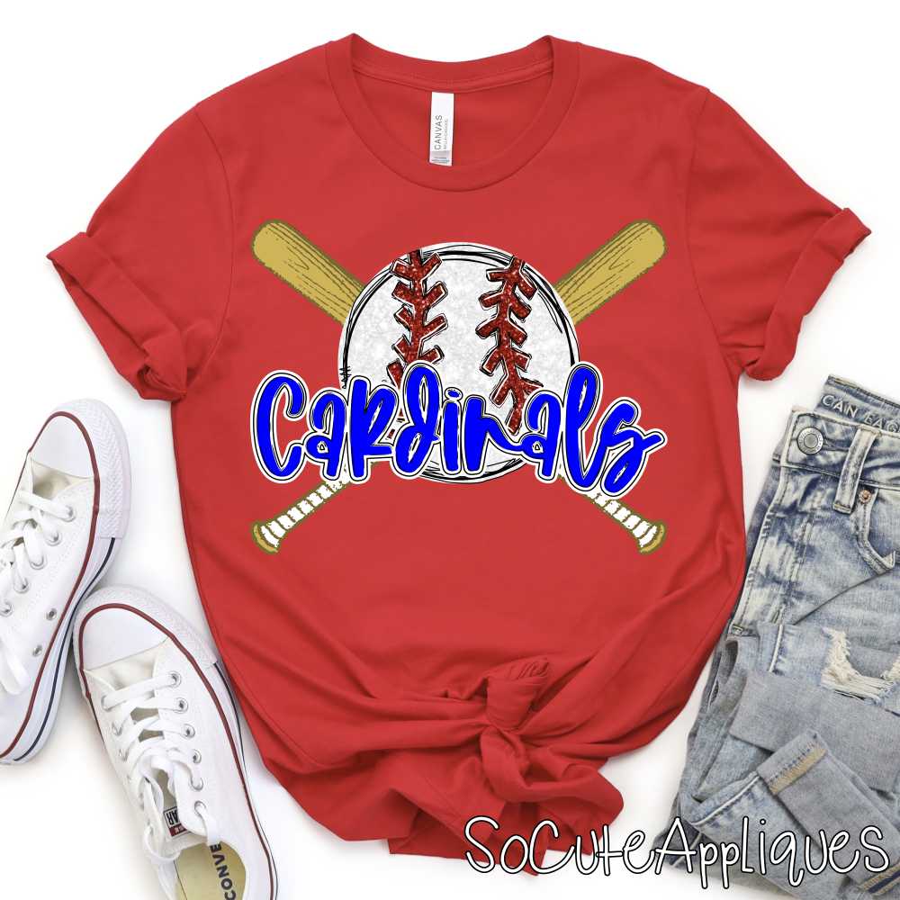 CUSTOM MASCOT Baseball crossed bats *DTF* Transfer - Image 2