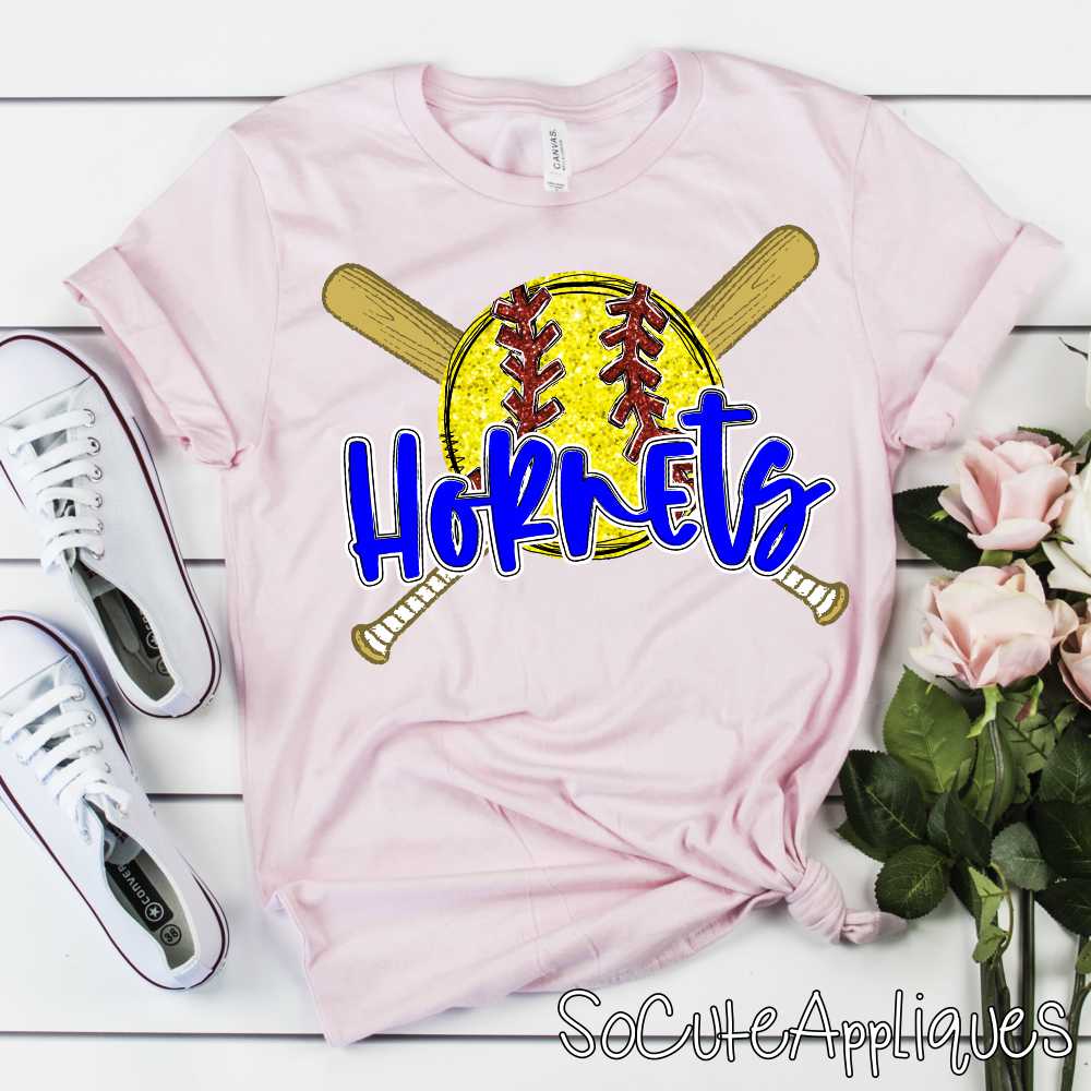 CUSTOM MASCOT Softball crossed bats *DTF* Transfer - Image 7