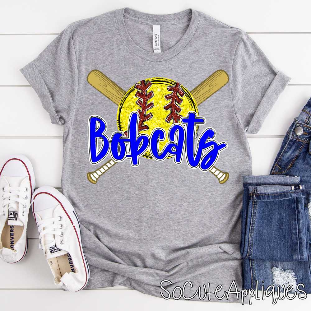 CUSTOM MASCOT Softball crossed bats *DTF* Transfer - Image 6
