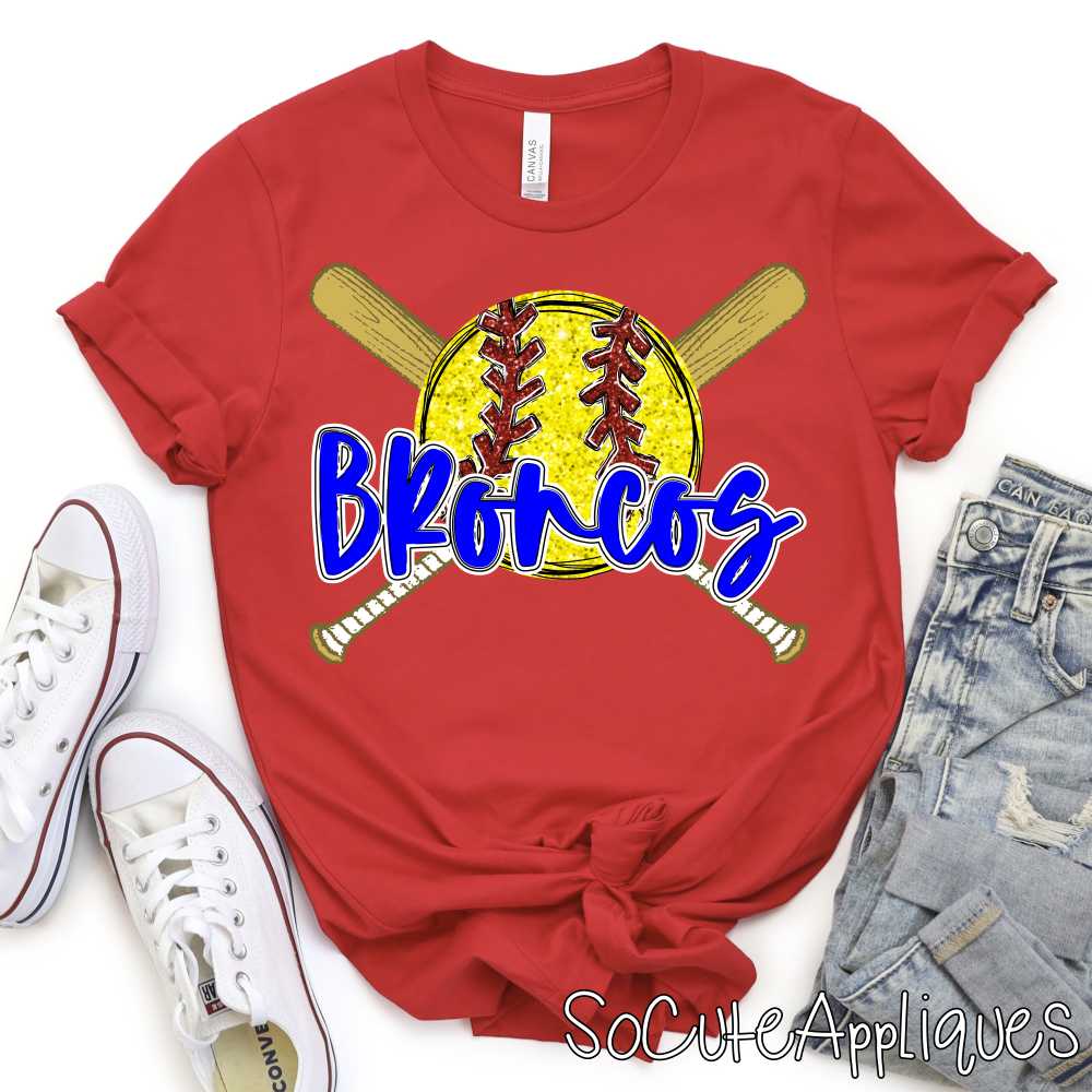 CUSTOM MASCOT Softball crossed bats *DTF* Transfer - Image 5