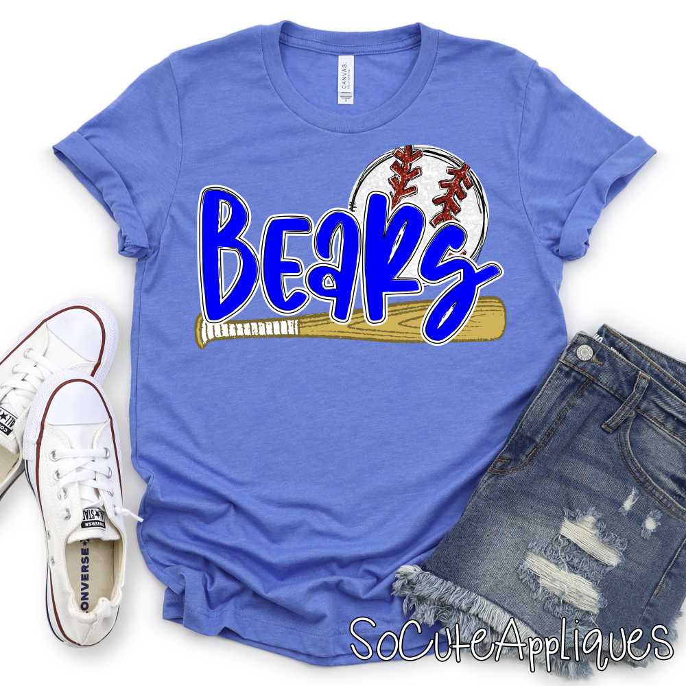 CUSTOM MASCOT Baseball with bat and ball *DTF* Transfer - Image 3