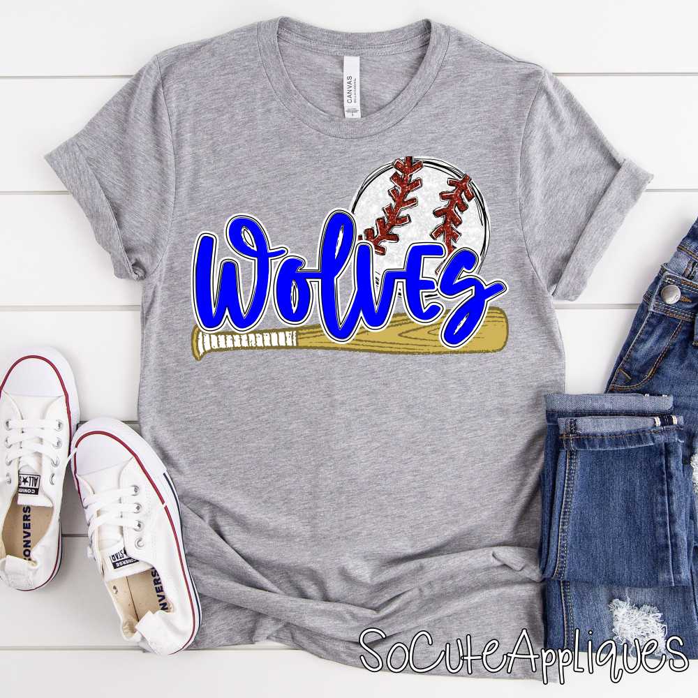 CUSTOM MASCOT Baseball with bat and ball *DTF* Transfer - Image 2