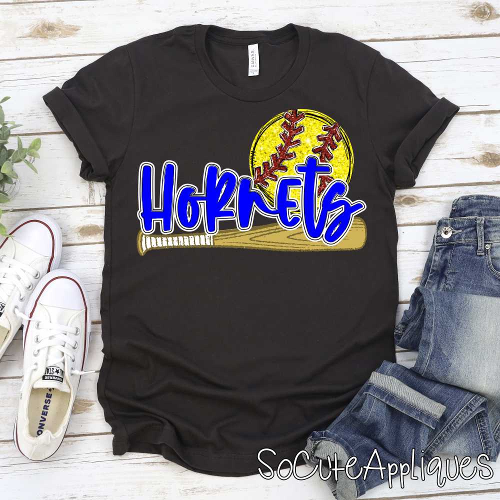CUSTOM MASCOT Softball with bat and ball *DTF* Transfer - Image 6