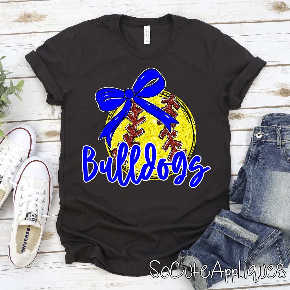 CUSTOM MASCOT Softball with bow *DTF* Transfer - Image 5