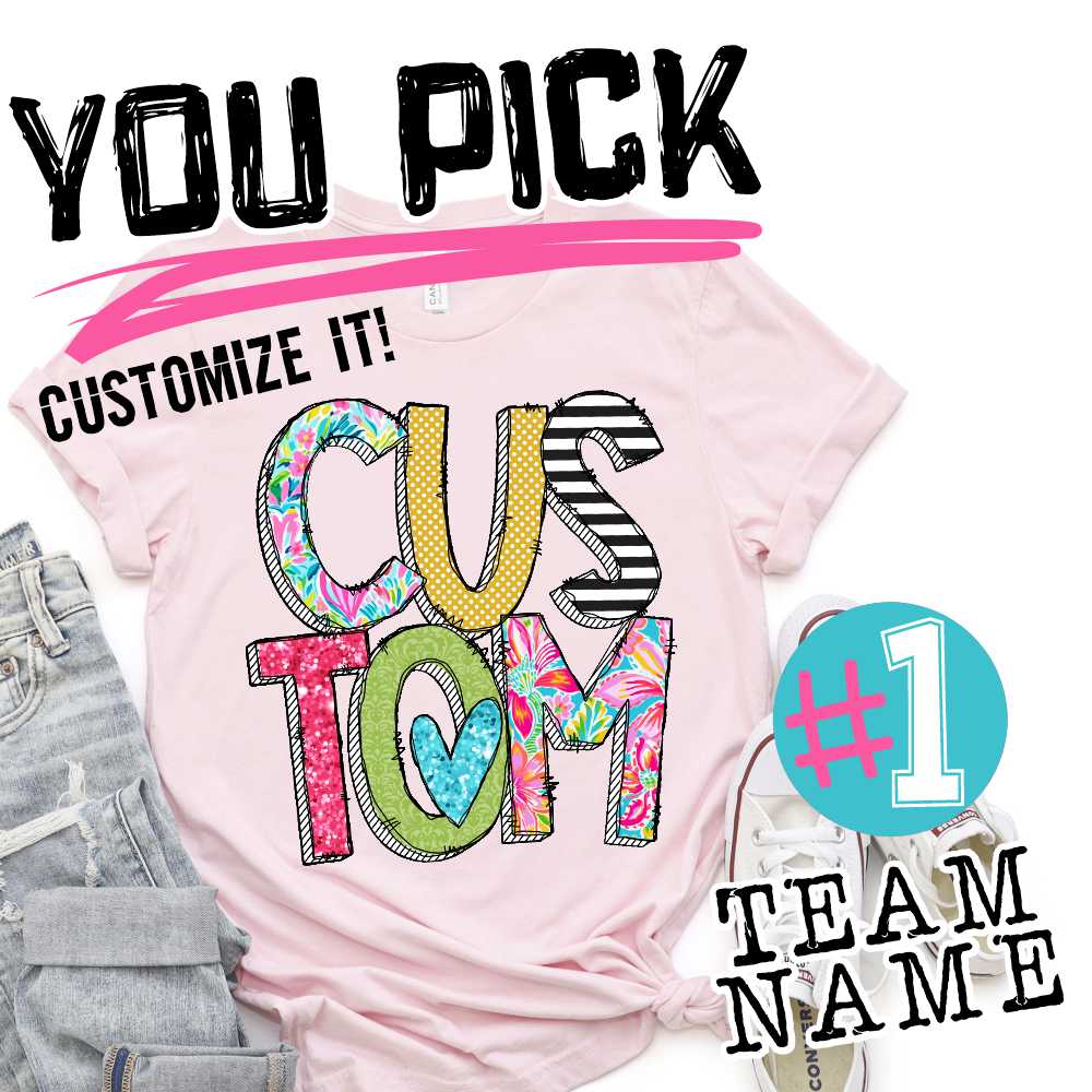 *CUSTOM NAME* BRIGHT color mixed mascot *DTF* Transfer -SEEME