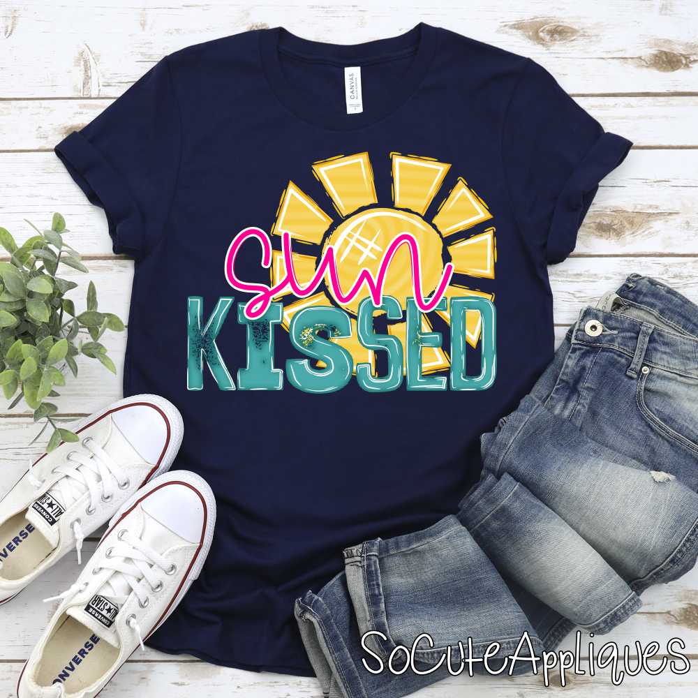 Sun kissed sun pink turquoise *DTF* Transfer