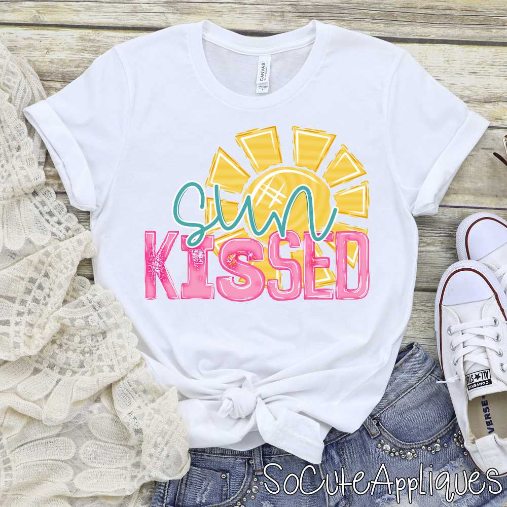 Sun kissed sun turquoise pink *DTF* Transfer
