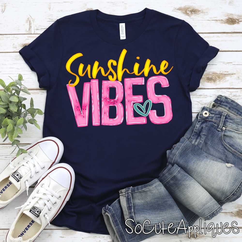 Sunshine vibes yellow pink *DTF* Transfer