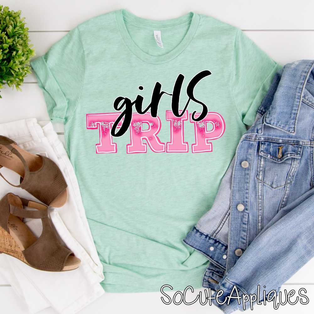 Girls trip black pink *DTF* Transfer
