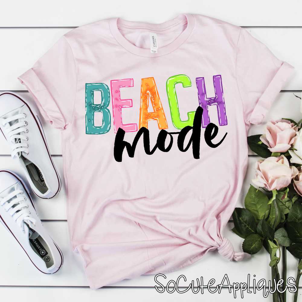 Beach mode bright black *DTF* Transfer