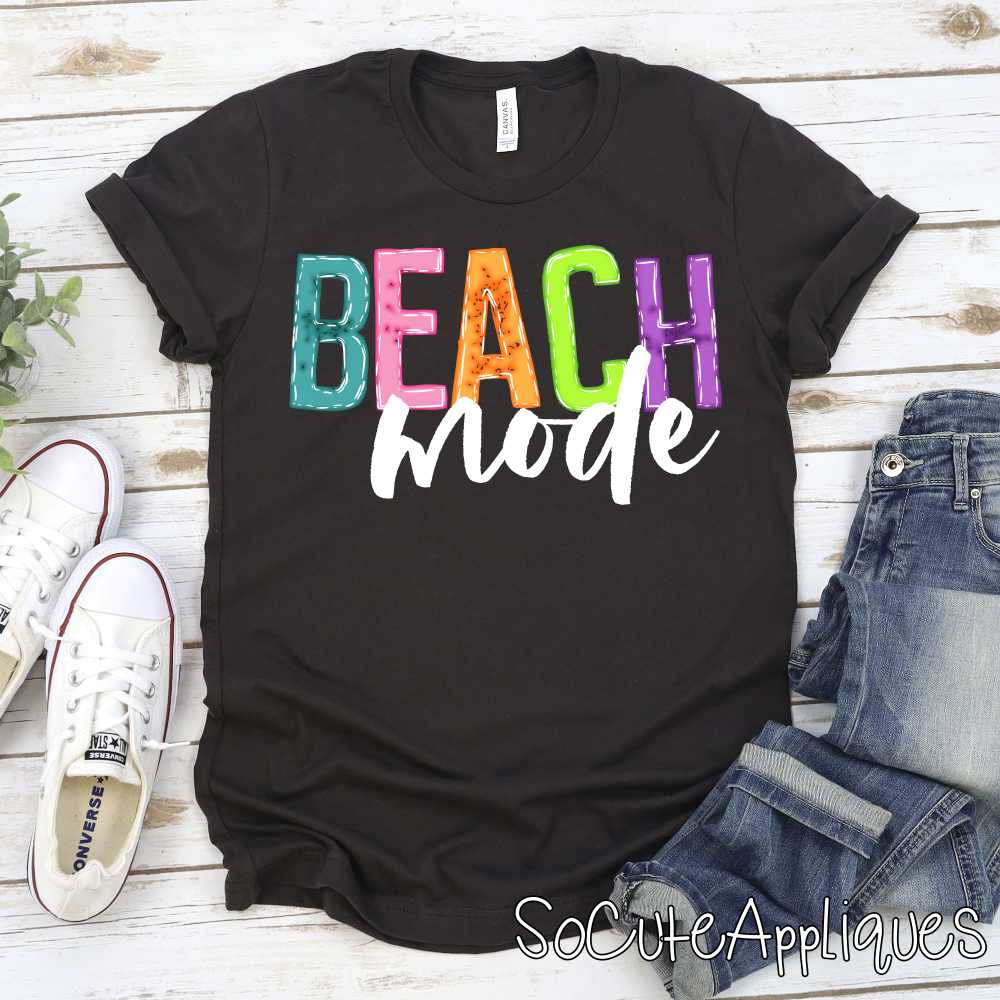 Beach mode bright white *DTF* Transfer