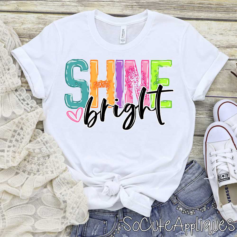 Shine bright mixed black *DTF* Transfer